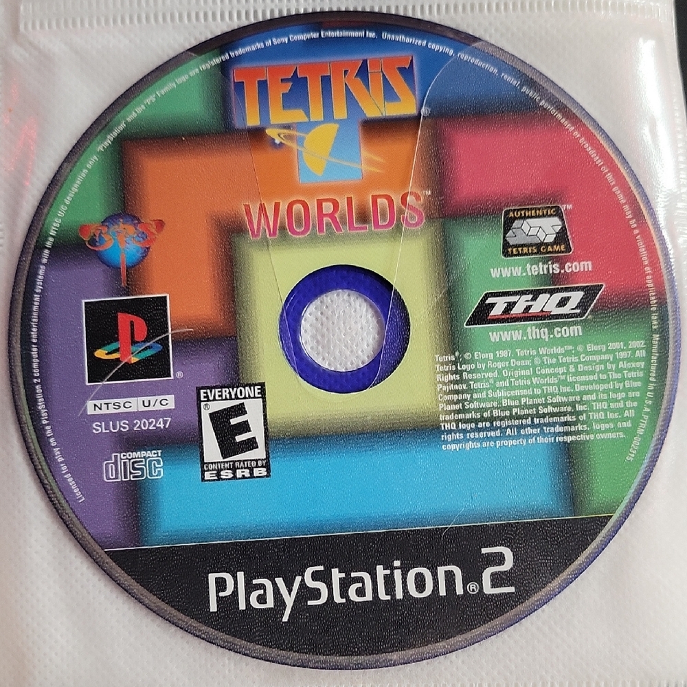 HQ Tetris Worlds for PlayStation 2 - Multicolor Disc